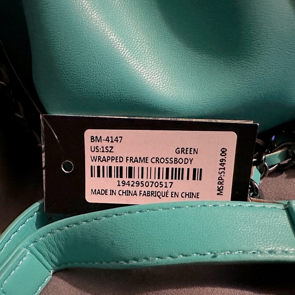 Badgley Mischka Teal Bag with Strap - Picture 2 of 4